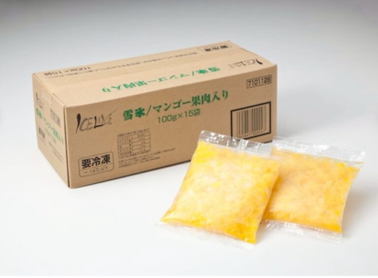 簡単スムージー　雪氷　マンゴー果肉